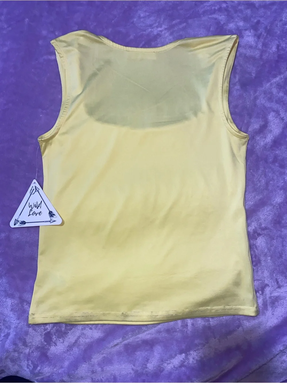 Wild Love | Tops | Wild Love Yellow Square Neck Tank | Poshmark